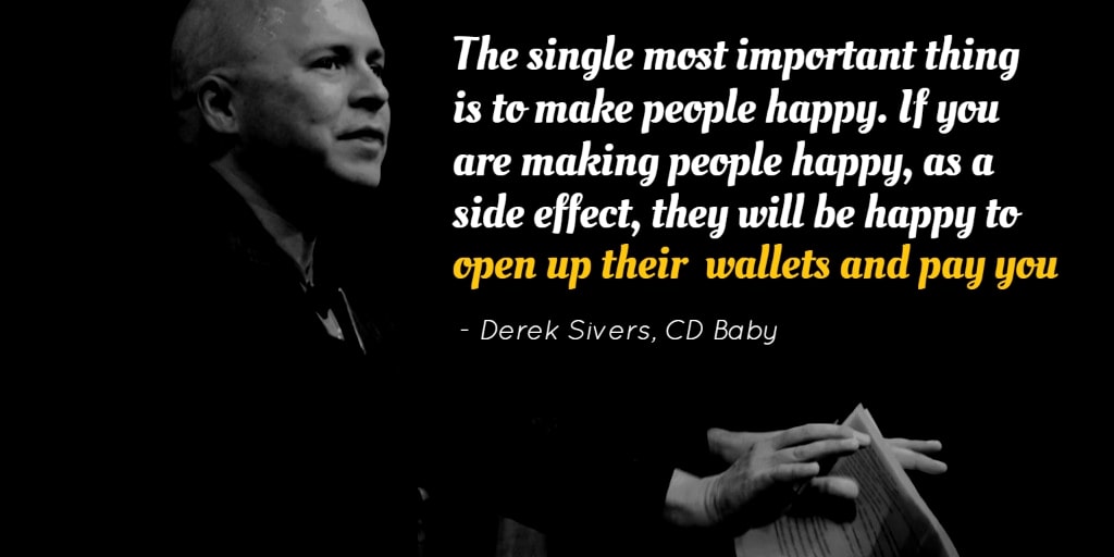Derek Sivers talks about the importance of great customer service