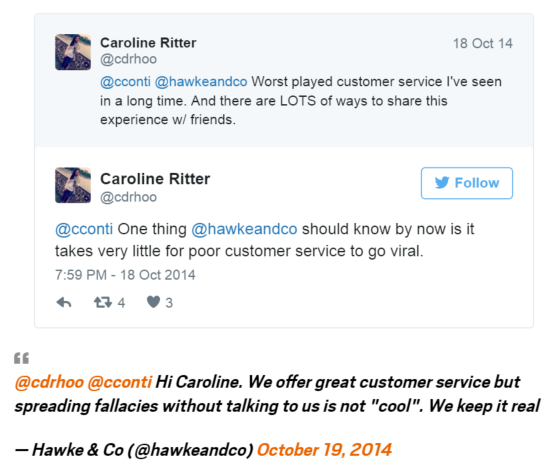 Bad customer service
