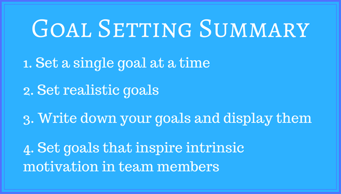 Goal Setting Summary